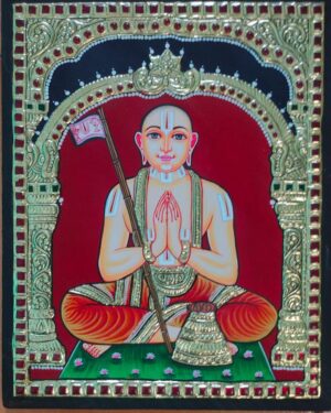 raghavendra swamy - Tanjore painting -10 x 8