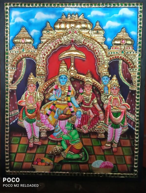 Ramar Patabhishekam Tanjore Painting 15 x 20