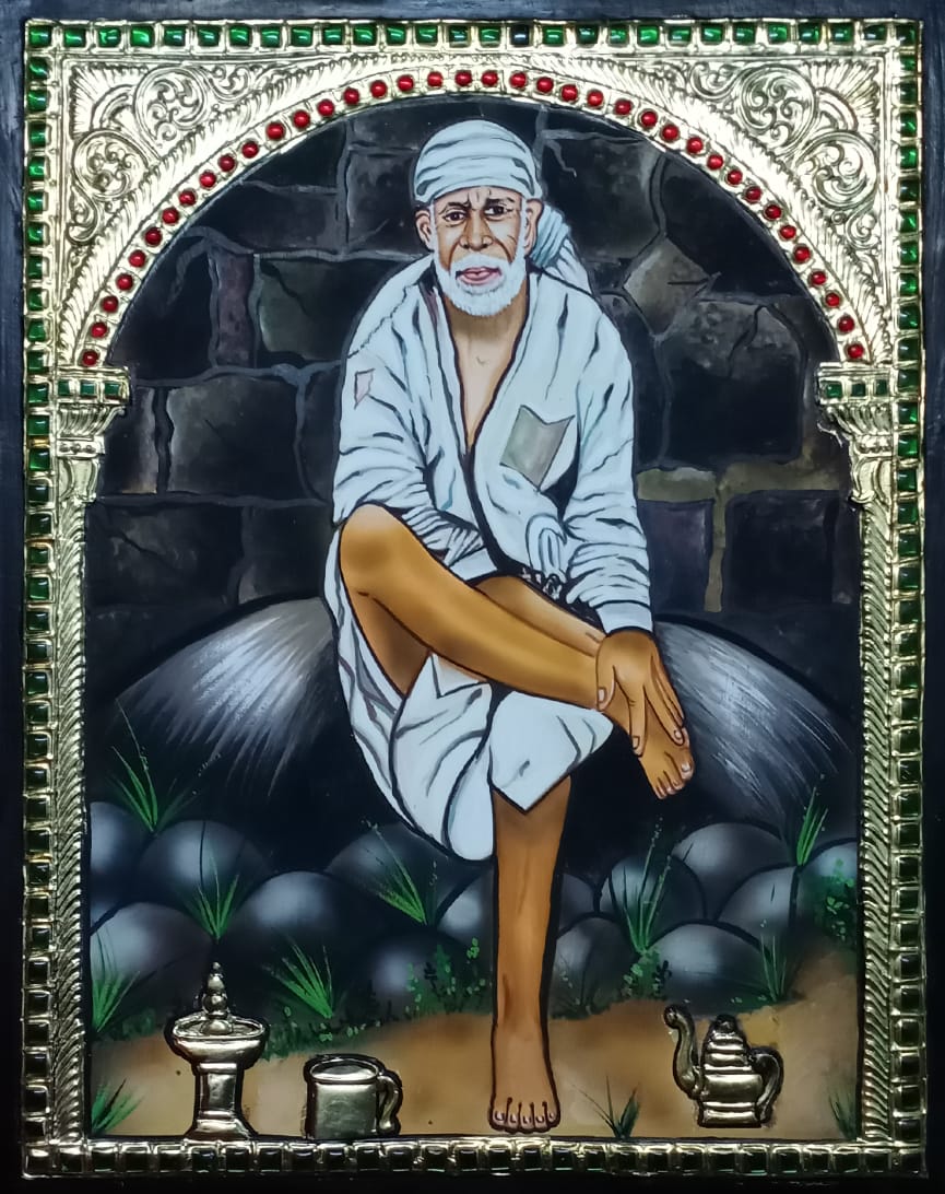 Shirdi Sai Baba - Tanjore Painting (12