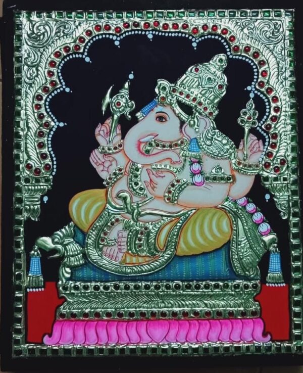 Vinayagar Tanjore Painting 10 x 12