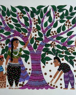 Village Life - Bhil painting - Anand Bariya - 02