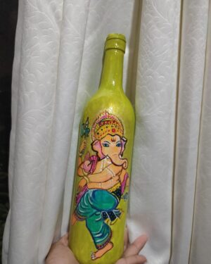 Bottle Painting - Ganesha #2 - Indian Art - Uttara Saha - 07