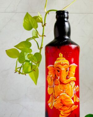 Bottle Painting - Ganesha #3 - Indian Art - Uttara Saha - 08