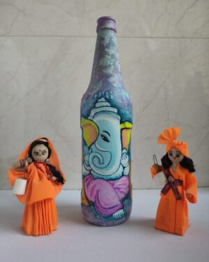 Bottle Painting - Ganesha #4 - Indian Art - Uttara Saha - 11