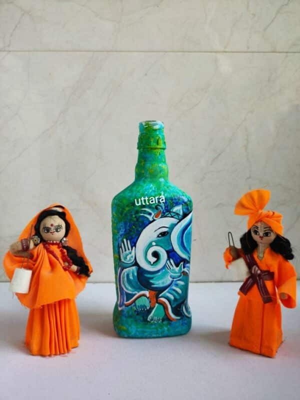 Bottle Painting - Ganesha - Indian Art - Uttara Saha - 04