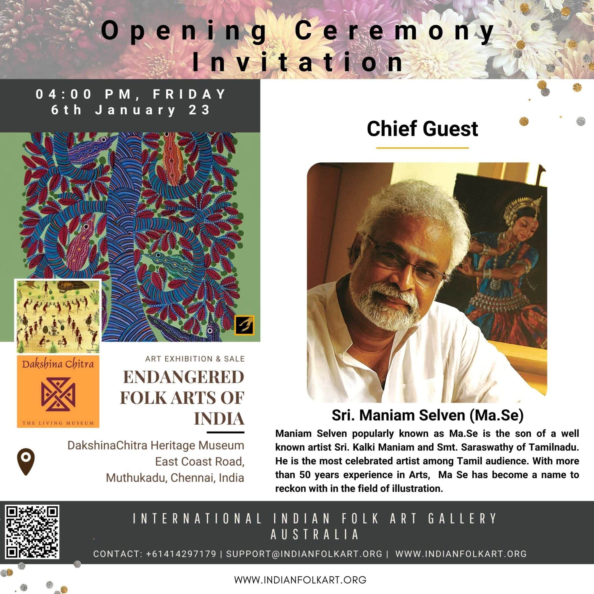Chennai 2023 Endangered Folk Arts Of India Chief Guest-1
