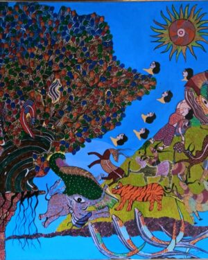 Grishma Ritu - Gond Painting - Aatmaram - 10