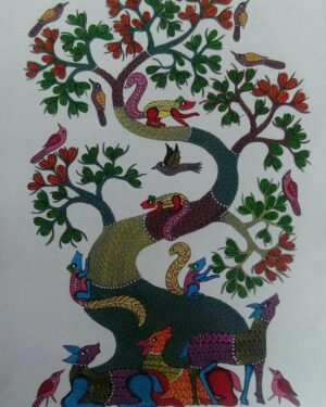 Tree of Life - Gond Painting - Basanti Maravi - 02