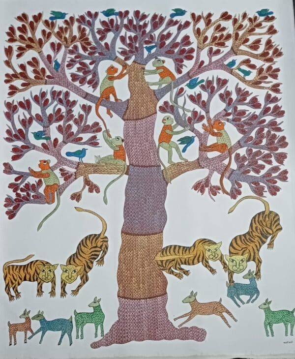 Tree of Life - Gond Painting - Basanti Maravi - 10