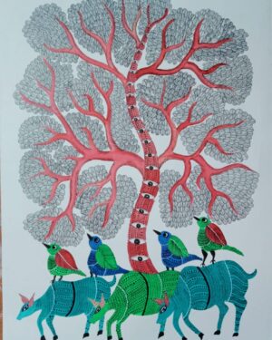 Tree of Life - Gond Painting - Manisha - 08