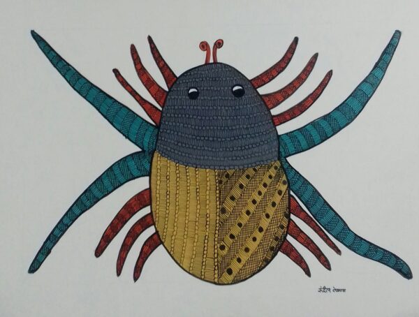 Spider - Gond Painting - Sandeep Kumar - 10