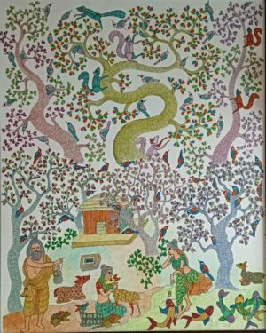 Curse of Shakuntala - Gond Painting - Raju - 11