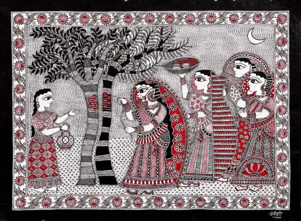 AAM MAHUA VIVAAH - Madhubani painting - Uravashi Nirala - 03