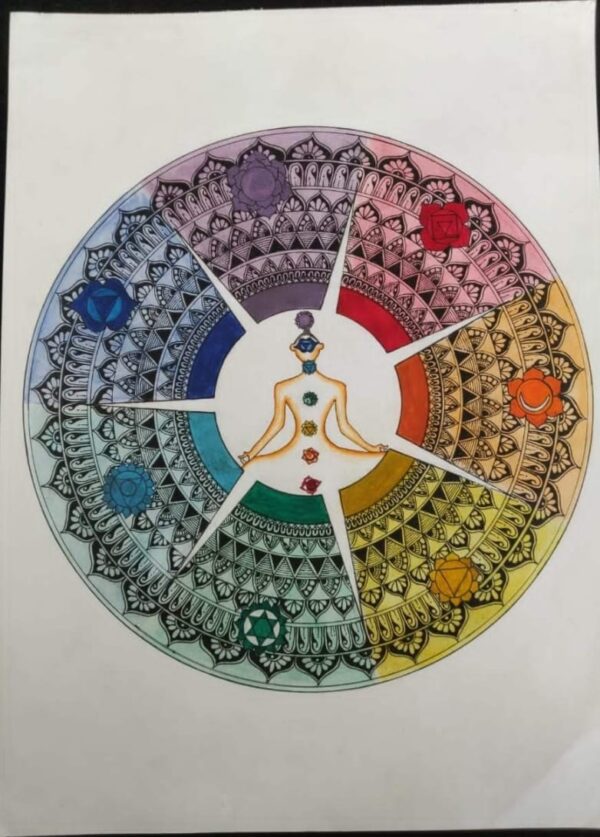 Chakras in Human Body - Mandala Art - Sonal Vidhani - 01