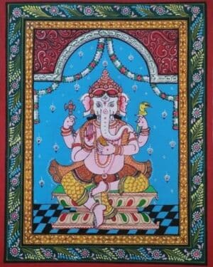 Lord Ganesha - Pattachitra painting - Sonal Vidhani