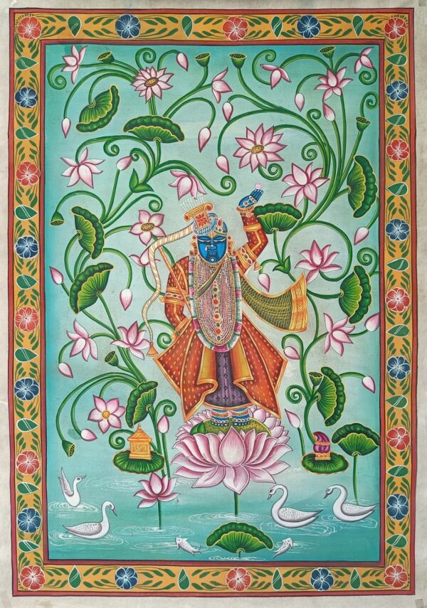 Srinathji Kamal Talai - Pichwai painting - Varta Shrimail - 31