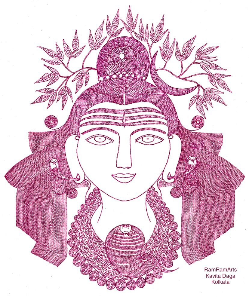 Drawing or Sketch of Lord Shiva Outline Vector Illustration Design Element  of Shiv Text Mahadev Trishul and Three Tilak Stock Vector  Illustration  of festival design 174870252