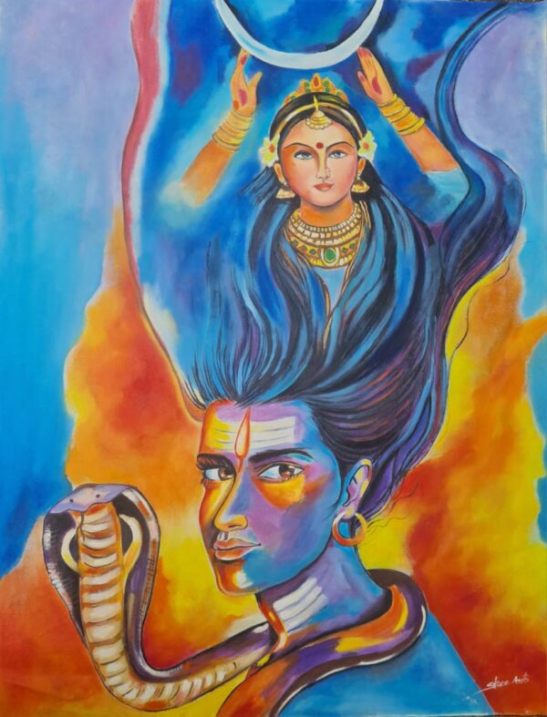 Shiva Ganga - Indian Art - Sheela - 07