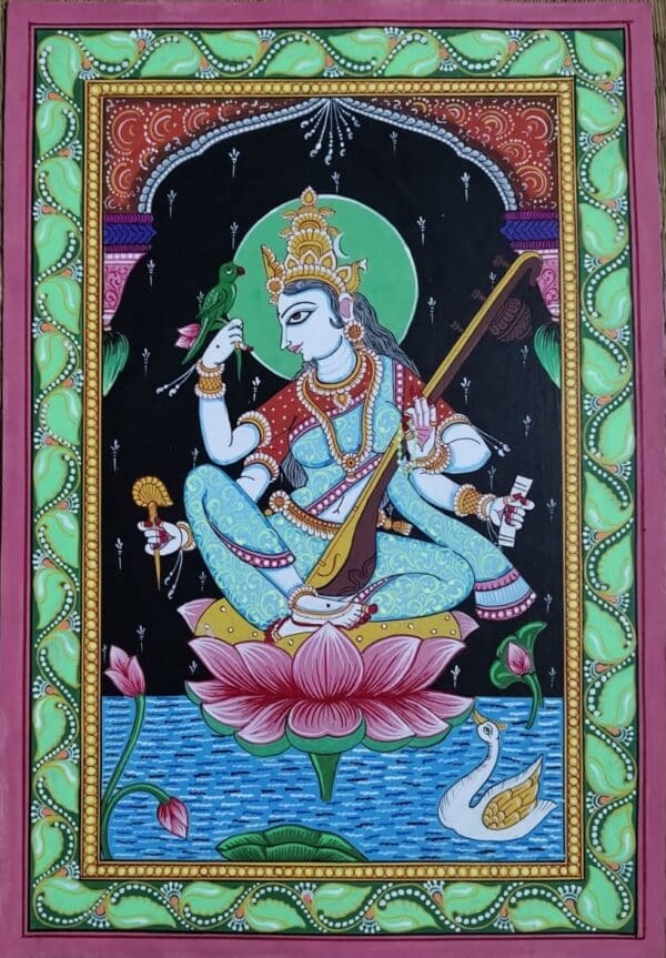 Maa Saraswathi - Pattachitra - Kanhu Bisoi - 06
