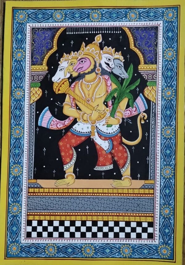 Panchmukhi Hanuman - Pattachitra - Kanhu Bisoi - 07