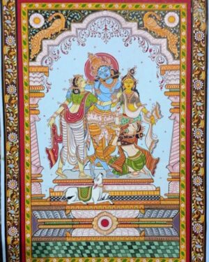 Krishna Gopi Rasa - Pattachitra painting - Somnath Nayak - 07