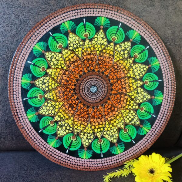 sunflower painting - Dot Mandala Art - Nisha - 48