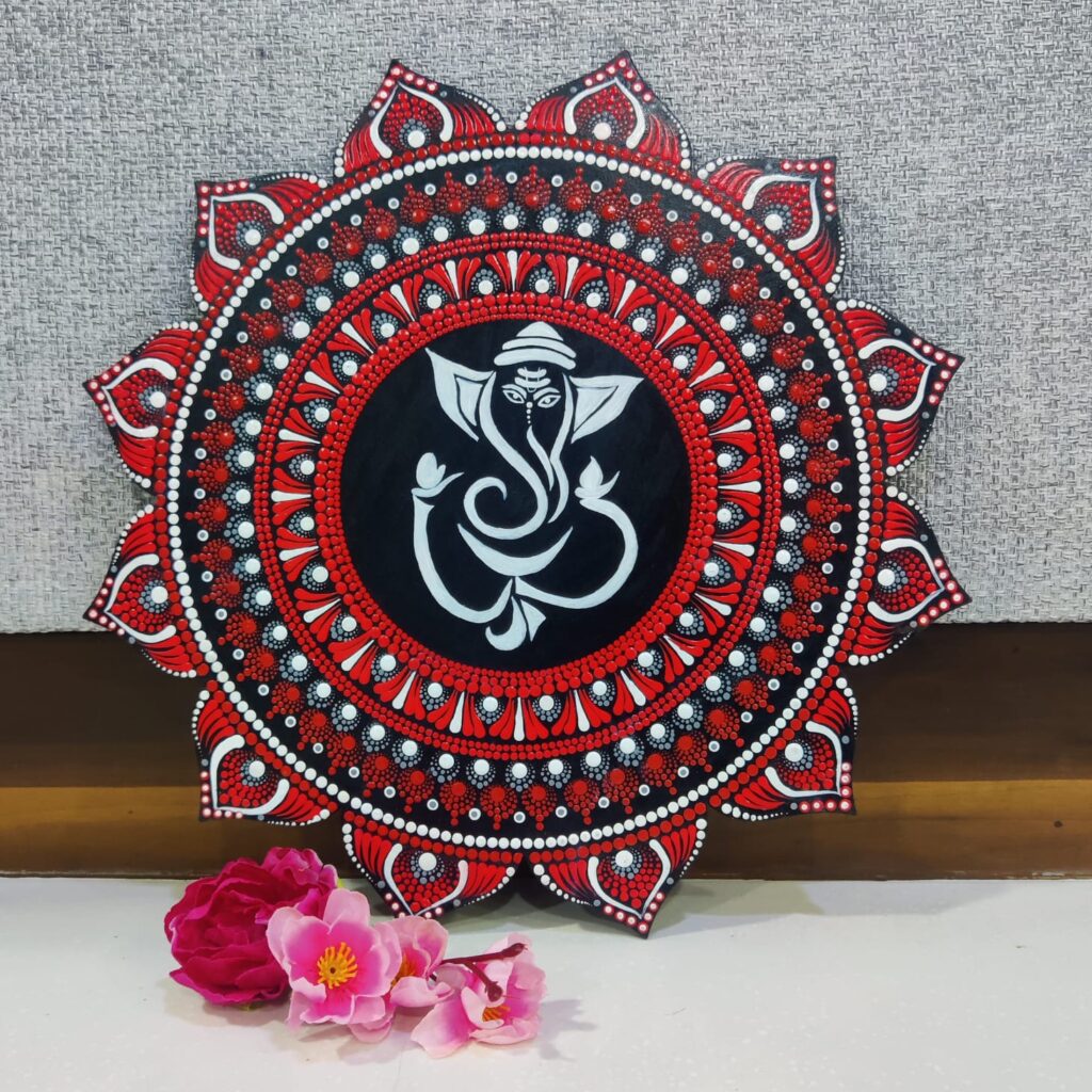 Ganesha painting - Dot Mandala Art (15