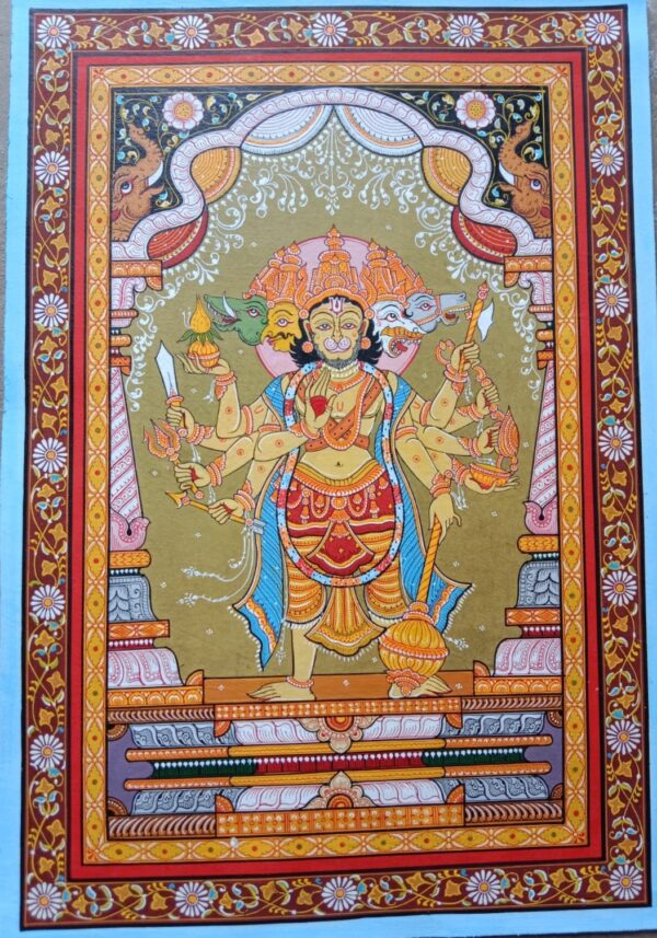 Panchamukhi Hanuman -Pattachitra painting - Somnath Nayak - 10