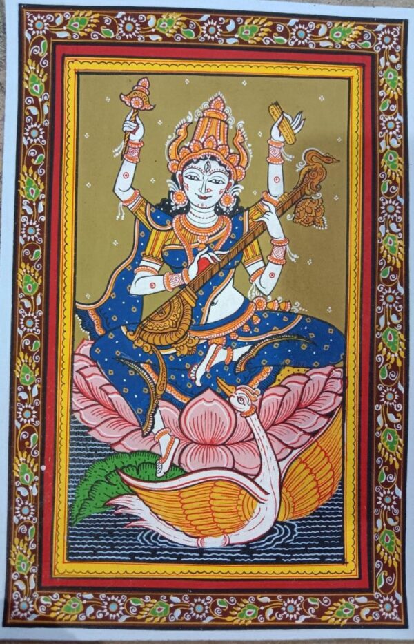 Saraswati = Pattachitra painting - Somnath Nayak - 11