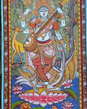 Saraswati - Pattachitra painting - Somnath Nayak - 13