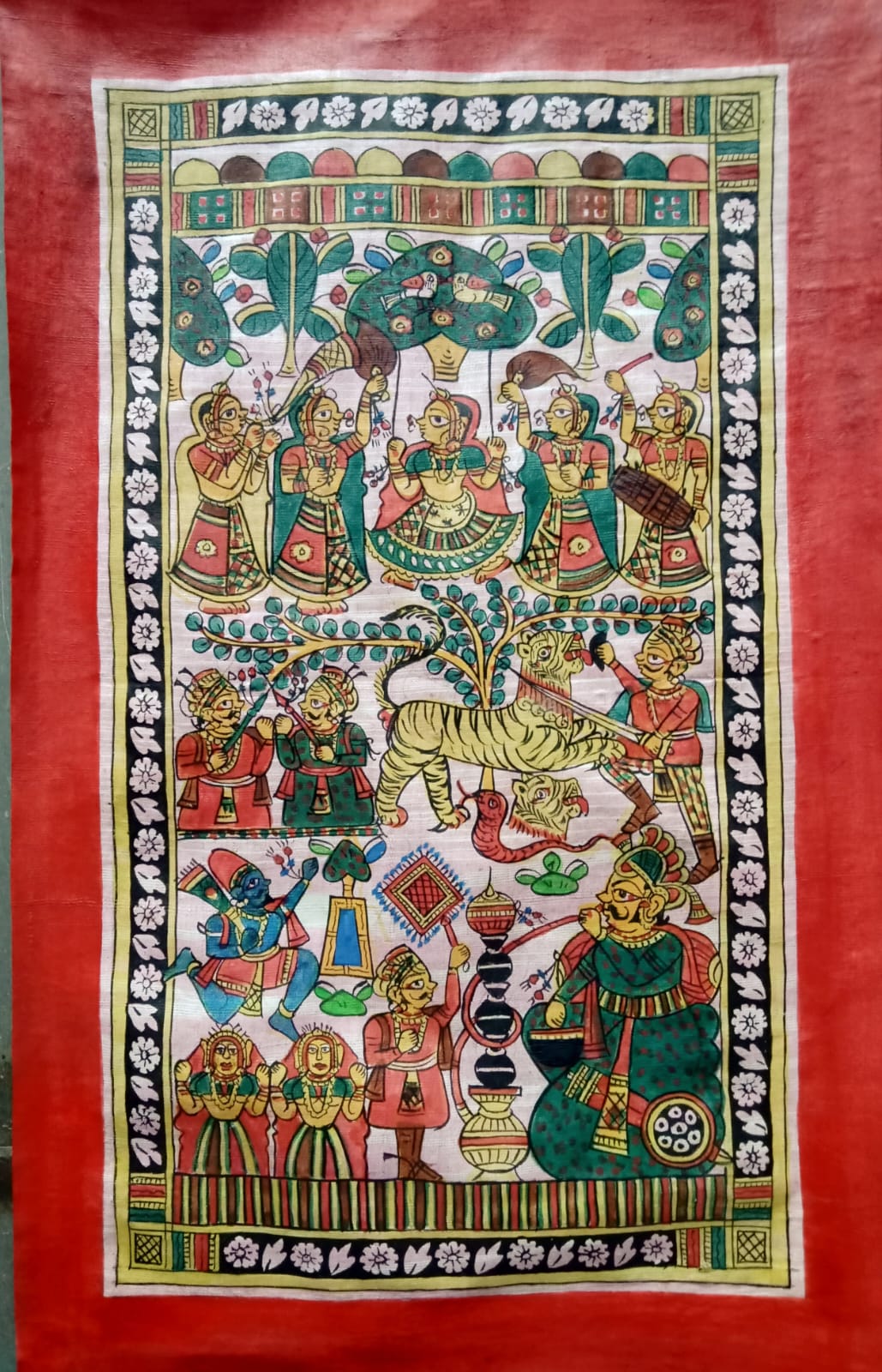 Pabuji Maharaj Phad #6 - Phad painting (18