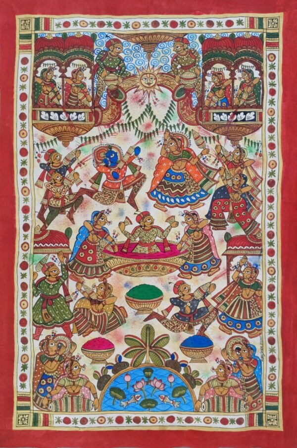 Radha Krishna Holi - Phad paintings - Abishek Joshi - 81