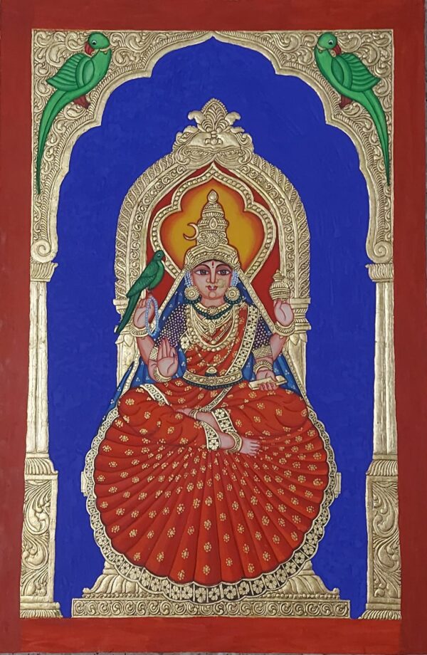 Shrigeri Sharadhambike - Mysore painting - Anjali - 05