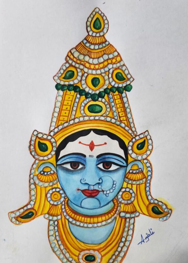Chamudeshwari - Mysore painting - Anjali - 06