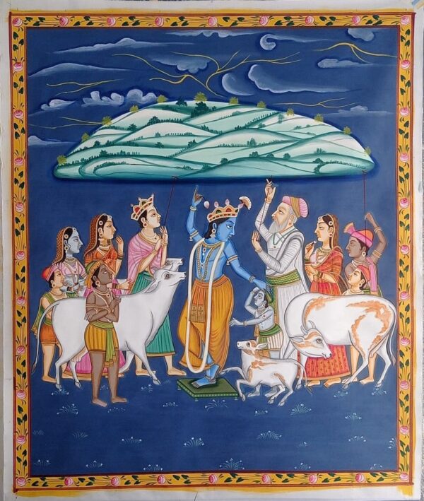 Govardhan Leela - Pichwai painting - Rohil - 14