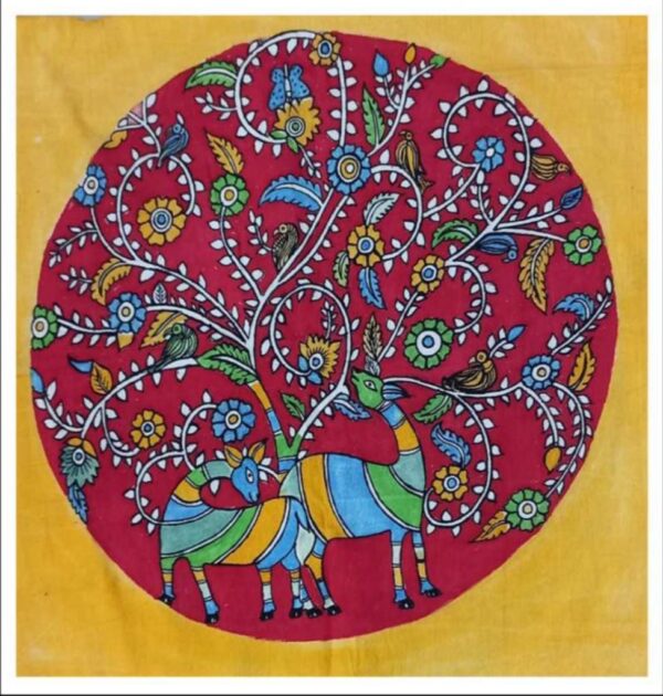 Deer Design - Kalamkari Painting - Vivardhibi - 03