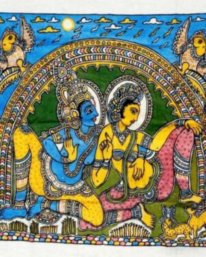 Radha Krishna - Kalamkari Painting - Vivardhibi - 10