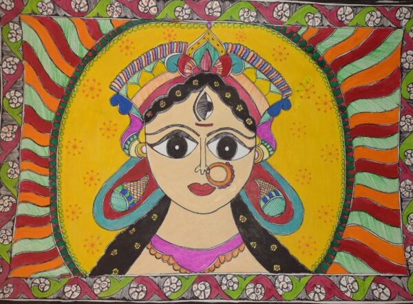 Maa Durga - Madhubani painting - Anamika - 07