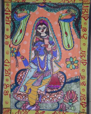 Radha Krishna - Madhubani painting - Anamika - 10