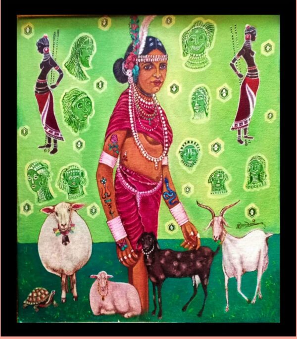 Tribal Lady of Rajasthan - Indian Art - Pooran Poori - 19