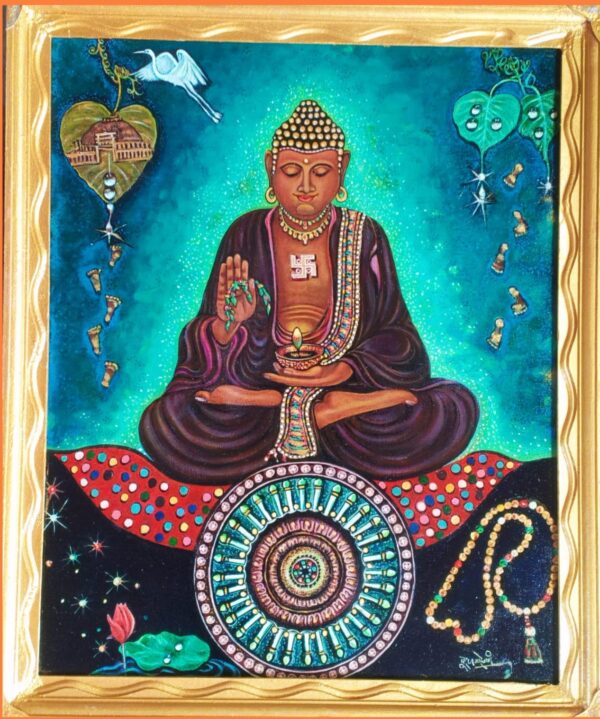 Buddha,a spiritual path - Indian Art - Pooran Poori - 24