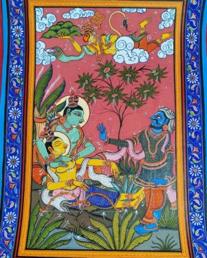 Hanuman Brings Sanjeevani - Ramayana Story - Pattachitra paintings - Susant Maharana - 34