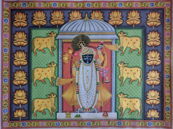 Shrinathji with Cows - Pichwai painting - Varta Shrimail - 39