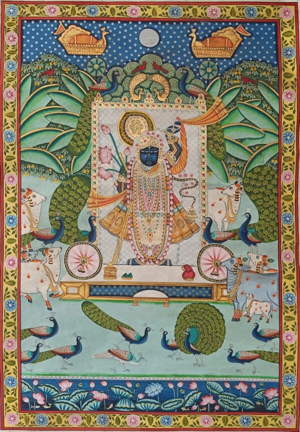 Shrinathji Mayur Bagh - Pichwai painting - Varta Shrimail - 52