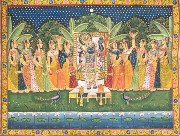 Sharad Purnima - Pichwai painting - Varta Shrimail - 53