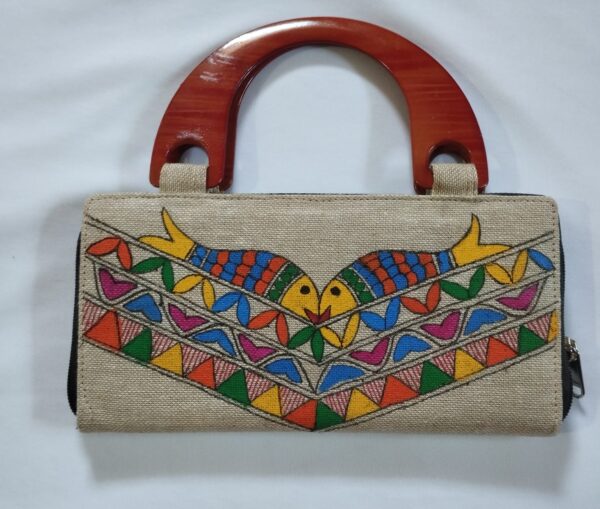 Handle bag - Madhubani painting - 02