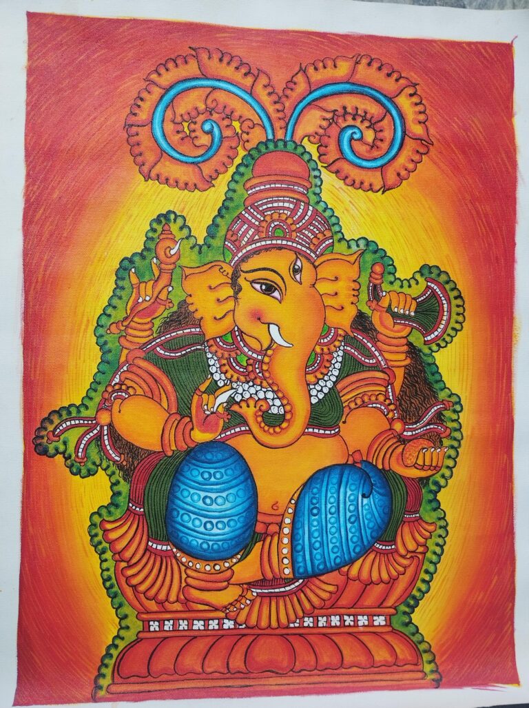 Ganesha #1 - Kerala Mural painting (24