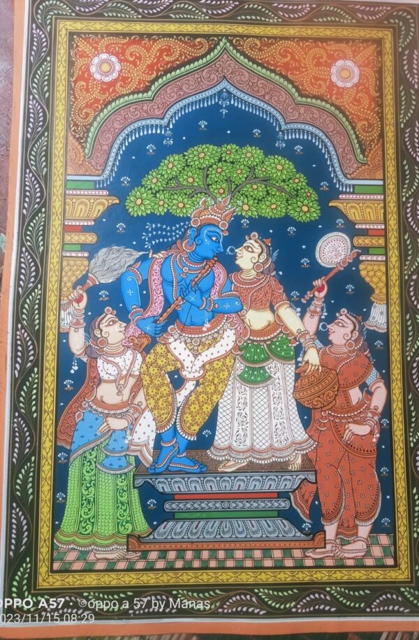 Radha Krishna - Pattachitra painting - Manas Kumar - 27