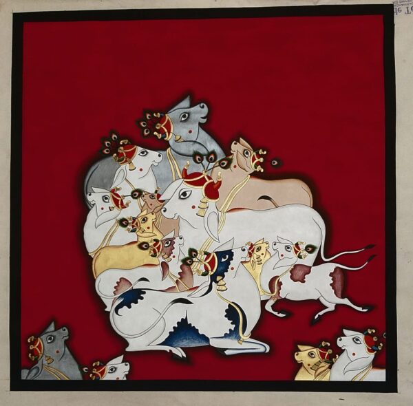 Krishna's Cows - Pichwai Painting - Kiran Kumar - 08