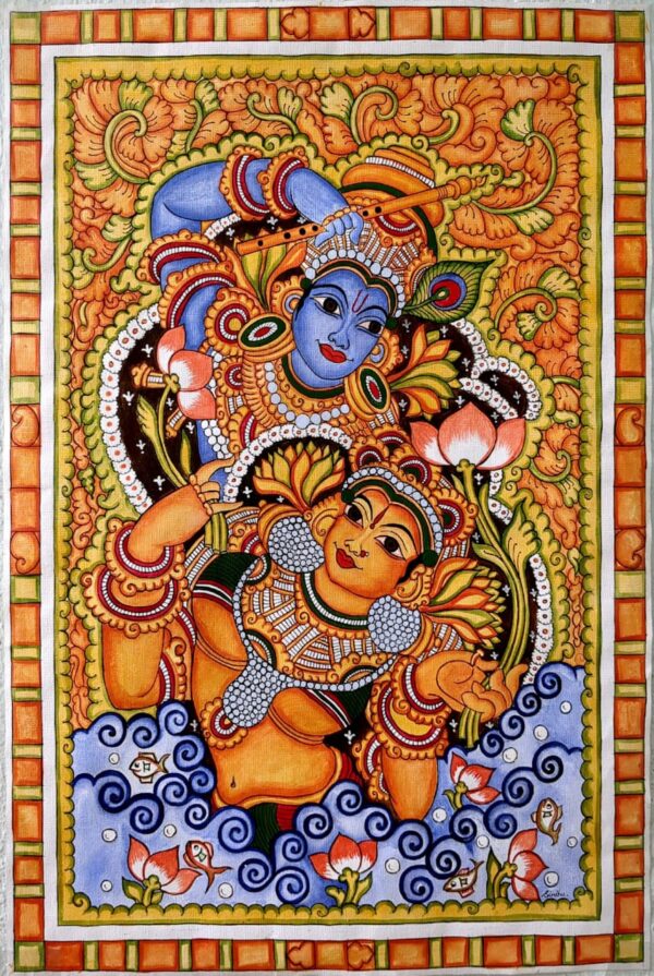 Radha Krishna - Kerala Mural - Sindhu - 07